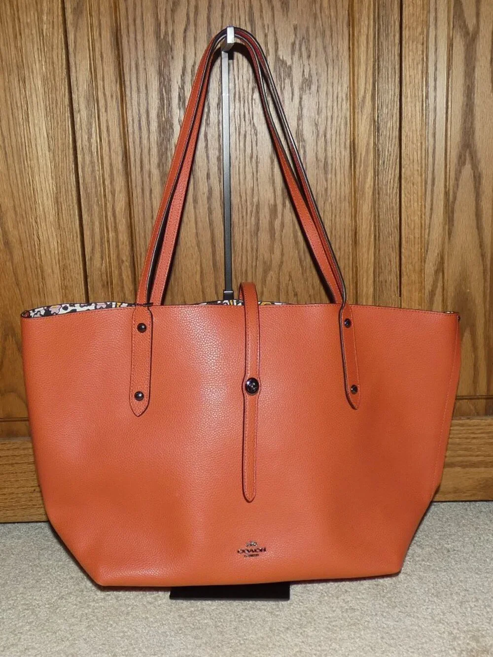 Coach Coral Turnlock Tote Bag
